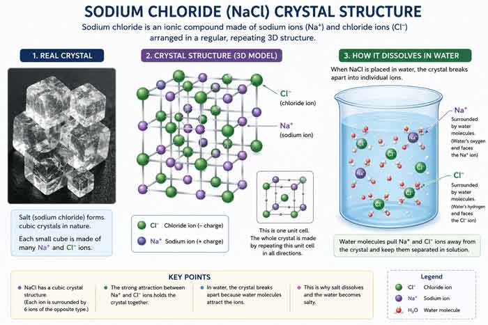 Sodium chloride crystalS